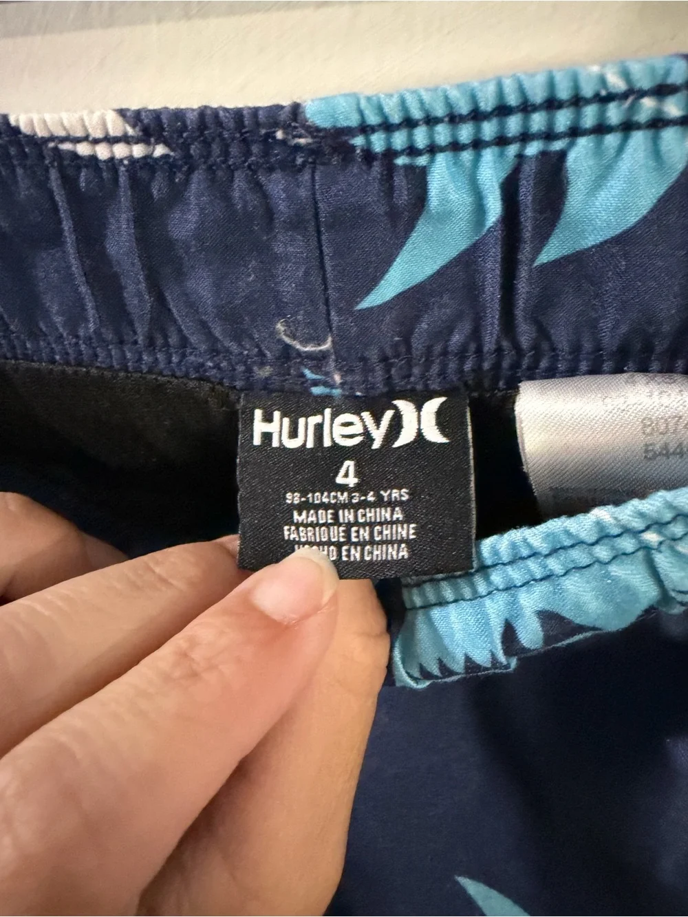 Hurley Size 4 Swim Trunks